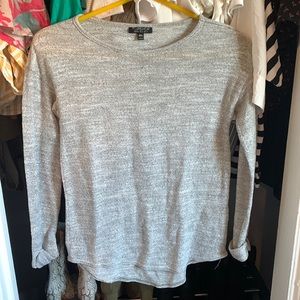 Grey and white slightly oversized shirt. US size 0. Can fit XS/S.